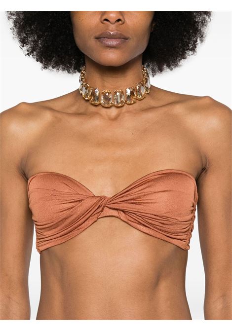 Burnt orange twist-detail bralette Giuseppe Di Morabito - women GIUSEPPE DI MORABITO | 04SSTO3040441227
